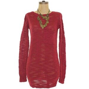 Sun & Shadow Nordstrom Sweater Tunic Top Size XS Burgundy Red Pullover EUC  B60
